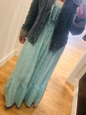 Light Blue & White Patterned Summer Sundress XS NWT